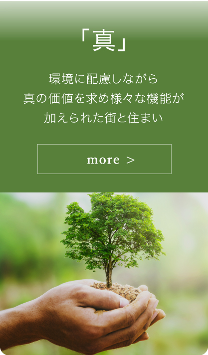 「真」環境に配慮しながら真の価値を求め様々な機能が加えられた街と住まい