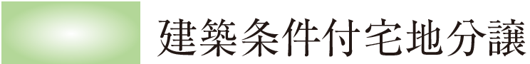 建築条件付宅地分譲