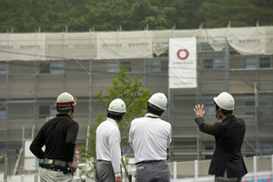 建設中の復興公営住宅