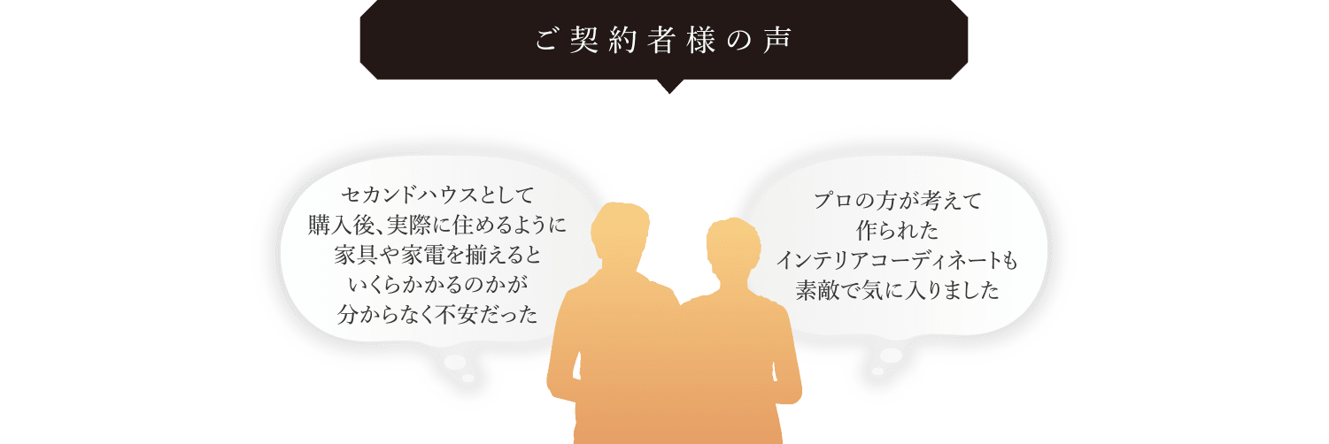 家具や家電などをどこで買ったらよいか全く分からず不安だった