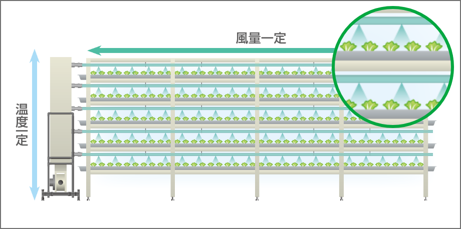 独自開発 送風システム