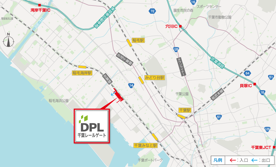 DPL千葉レールゲート地図