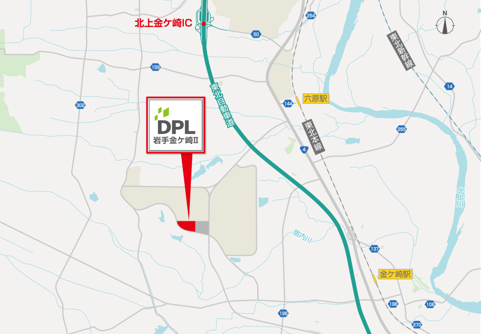 DPL岩手金ケ崎Ⅱ地図