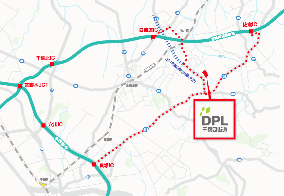 DPL千葉四街道 地図