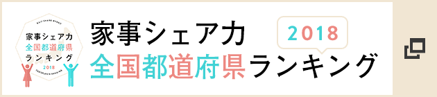 家事シェア力全国都道府県ランキング2018