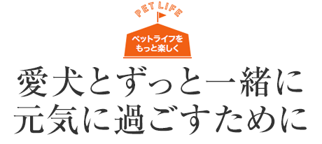 愛犬とずっと一緒に元気に過ごすために