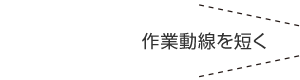 作業動線を短く